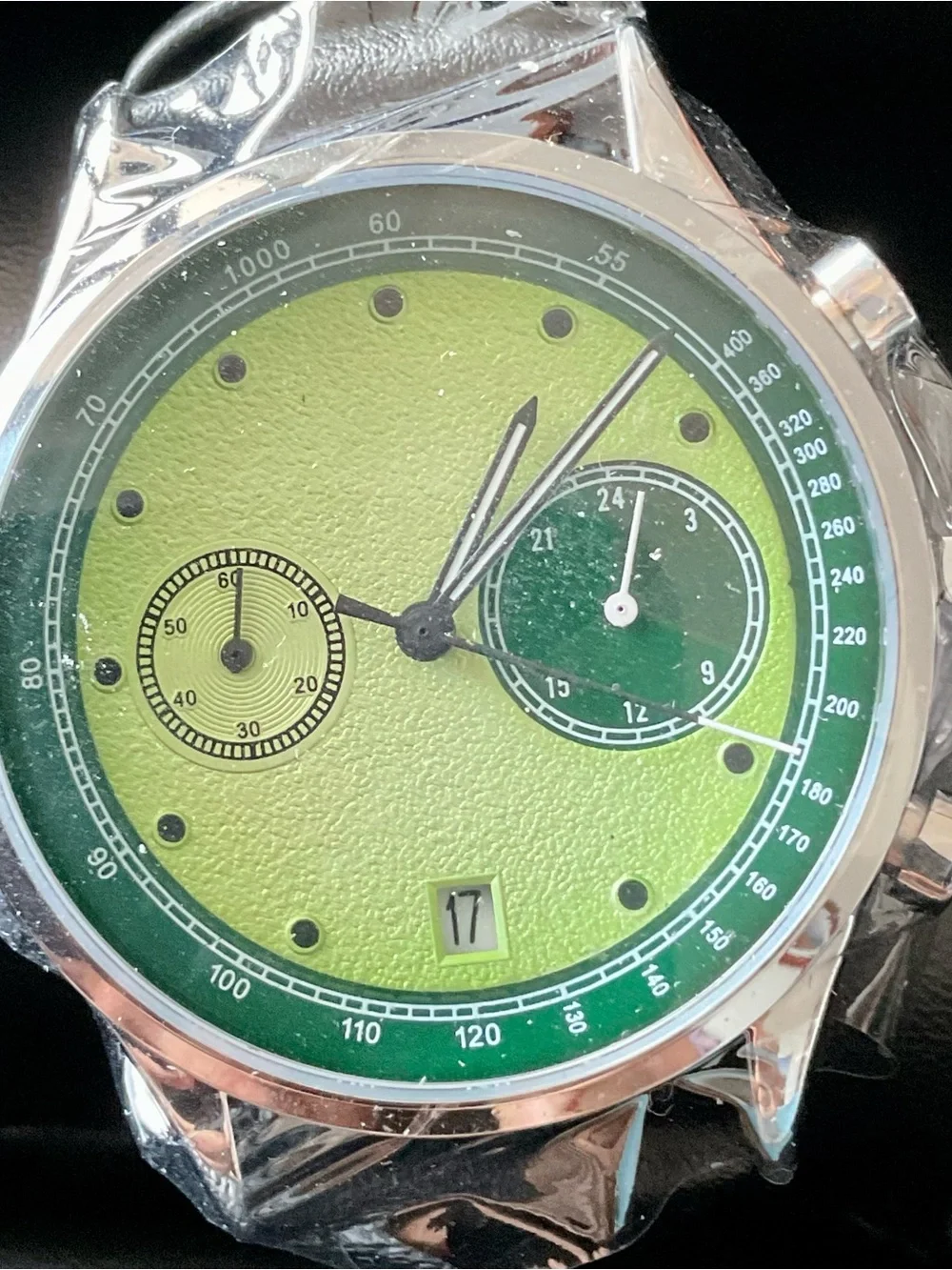 Brand New Colorful Lime Green And Avocado Green Joker Cat Chronograph Watch Date